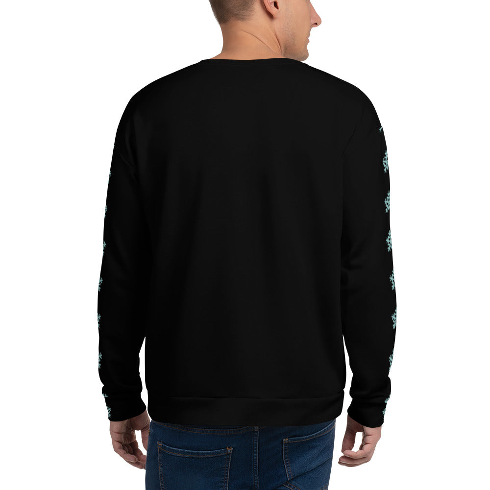 Basic Snowflakes Black Unisex Sweatshirt EMPORIO WINTER