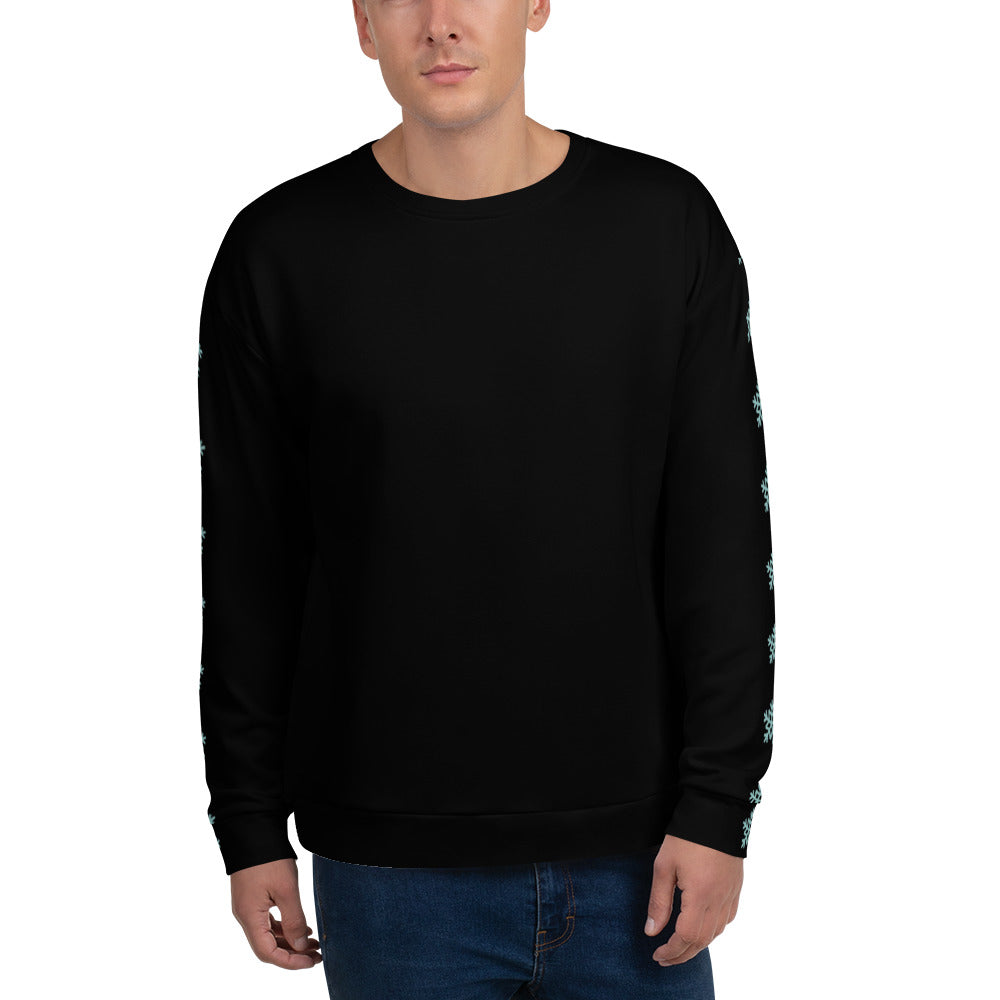 Basic Snowflakes Black Unisex Sweatshirt EMPORIO WINTER