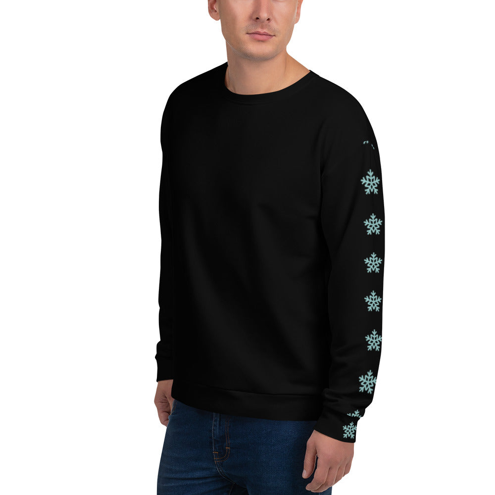 Basic Snowflakes Black Unisex Sweatshirt EMPORIO WINTER