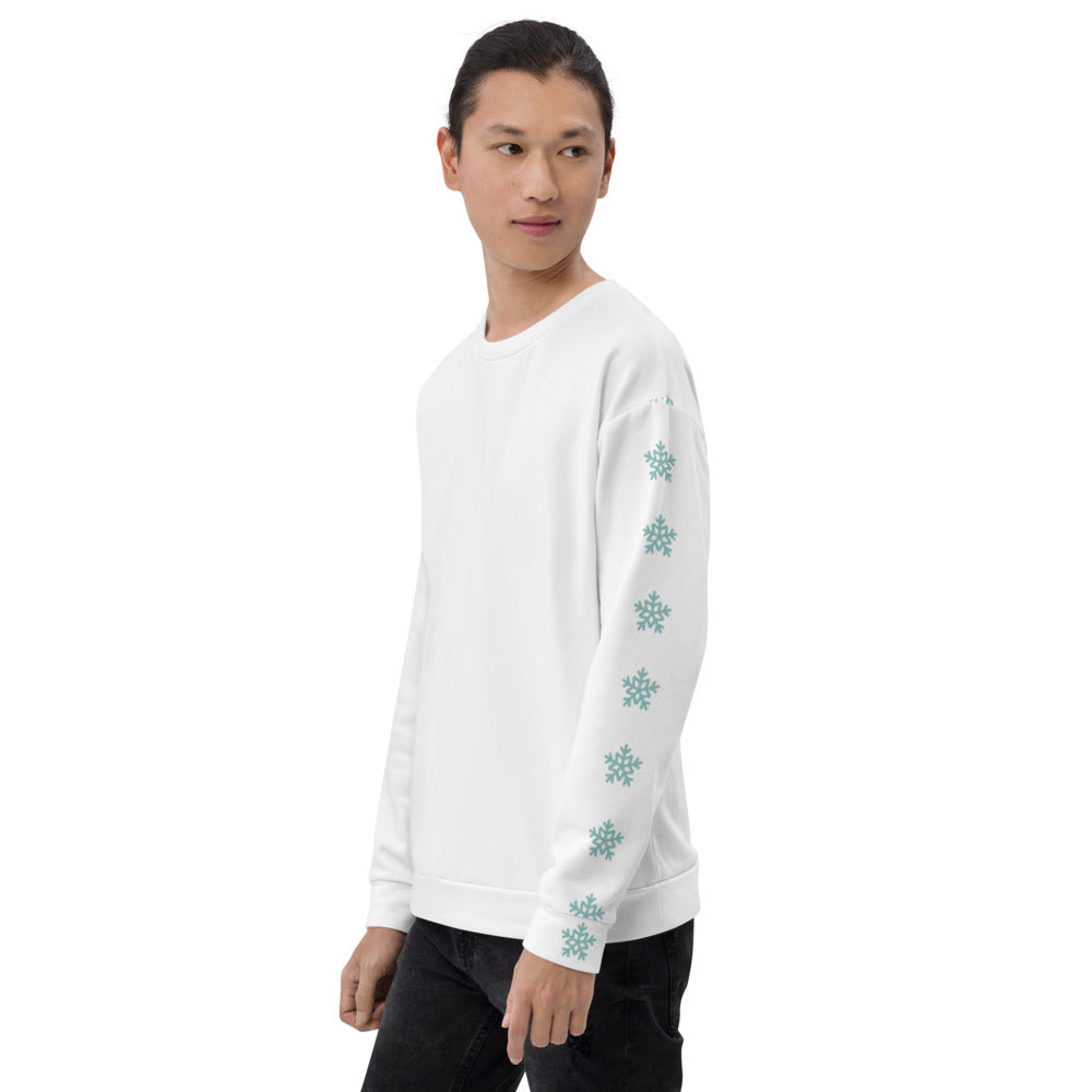 Basic Snowflakes White Unisex Sweatshirt EMPORIO WINTER