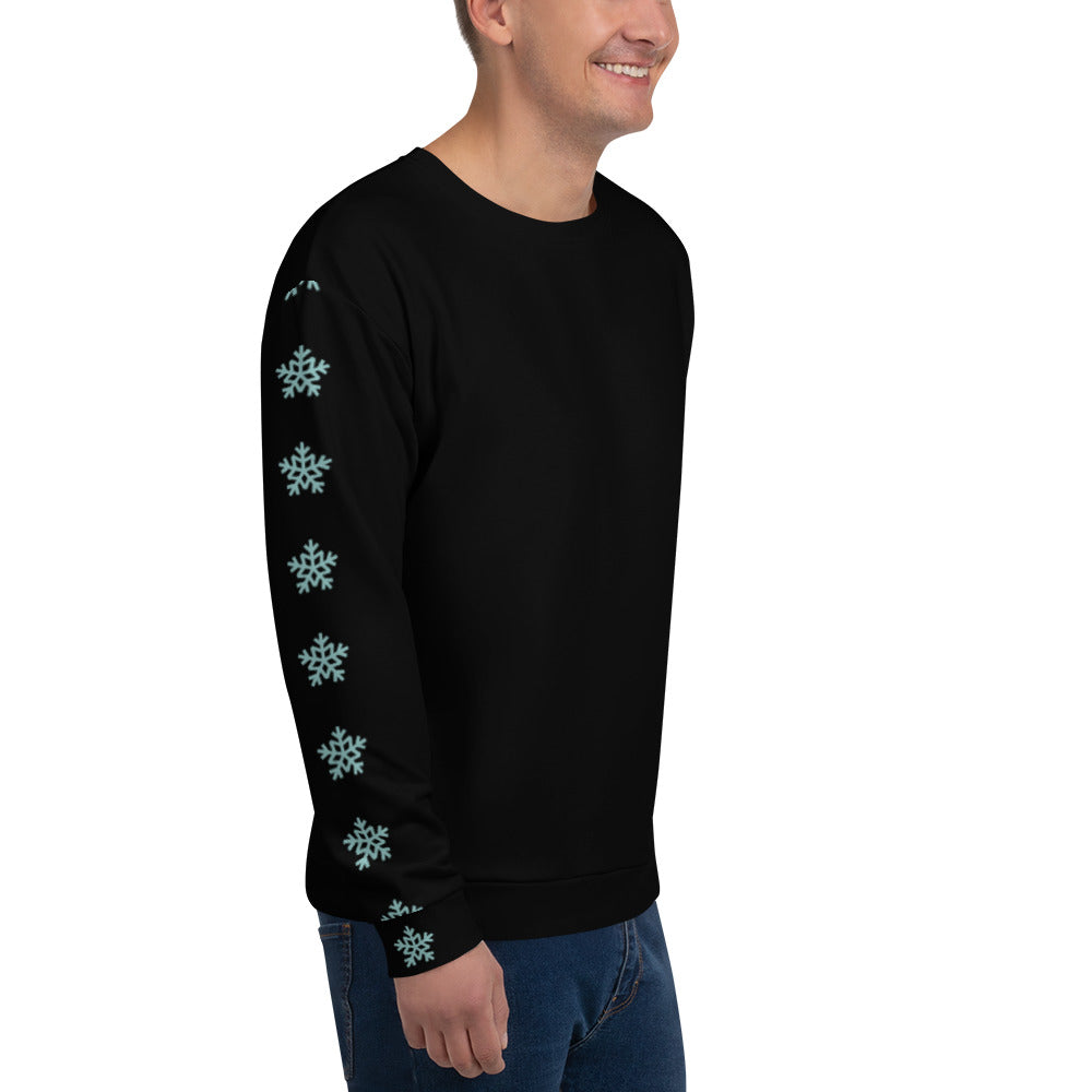 Basic Snowflakes Black Unisex Sweatshirt EMPORIO WINTER