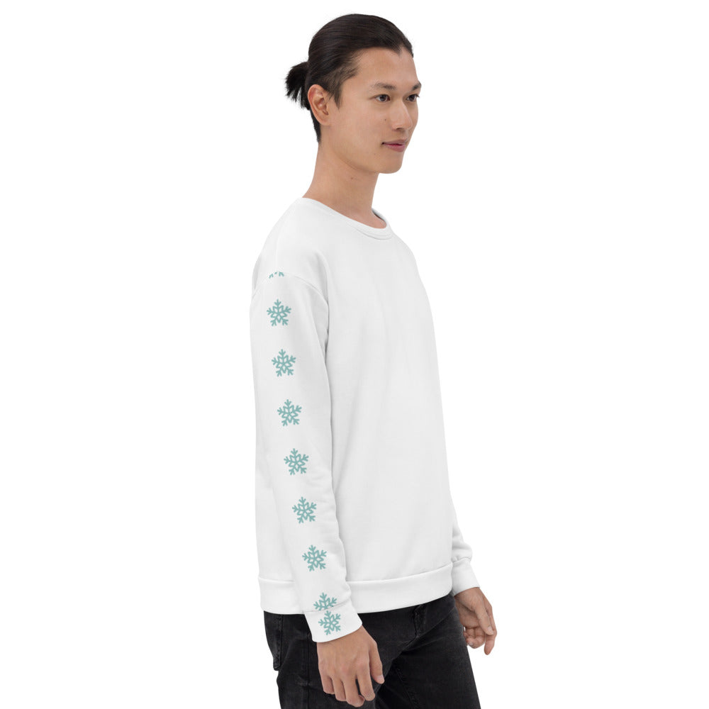 Basic Snowflakes White Unisex Sweatshirt EMPORIO WINTER