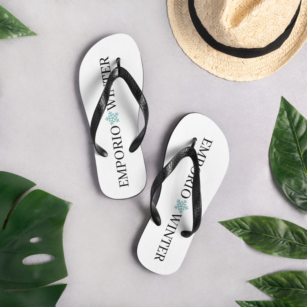 Basic Black Logo Sublimated Flip Flops Emporio Winter EMPORIO WINTER