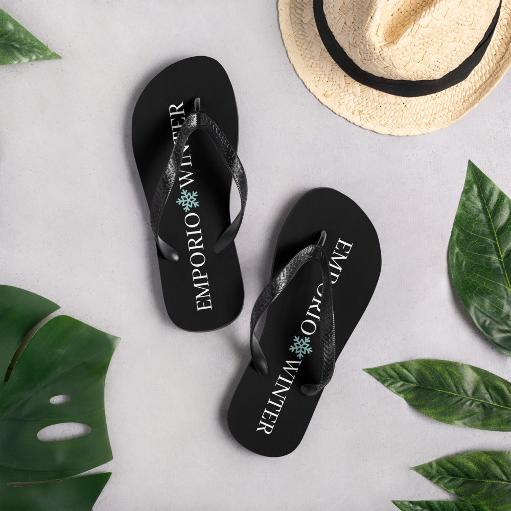 Basic White Logo Sublimated Flip Flops Emporio Winter EMPORIO WINTER