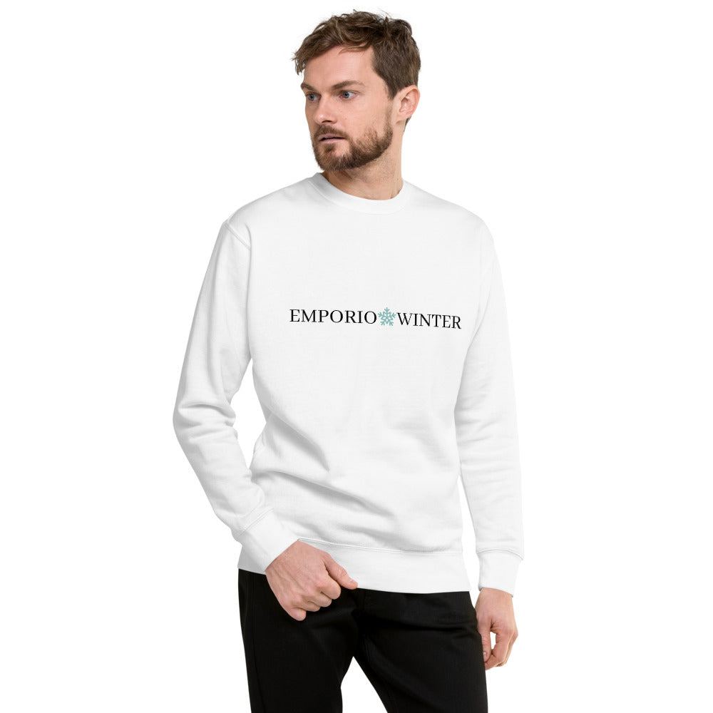 Round Neck Cotton Fit Black Logo Emporio Winter Unisex Sweatshirt EMPORIO WINTER