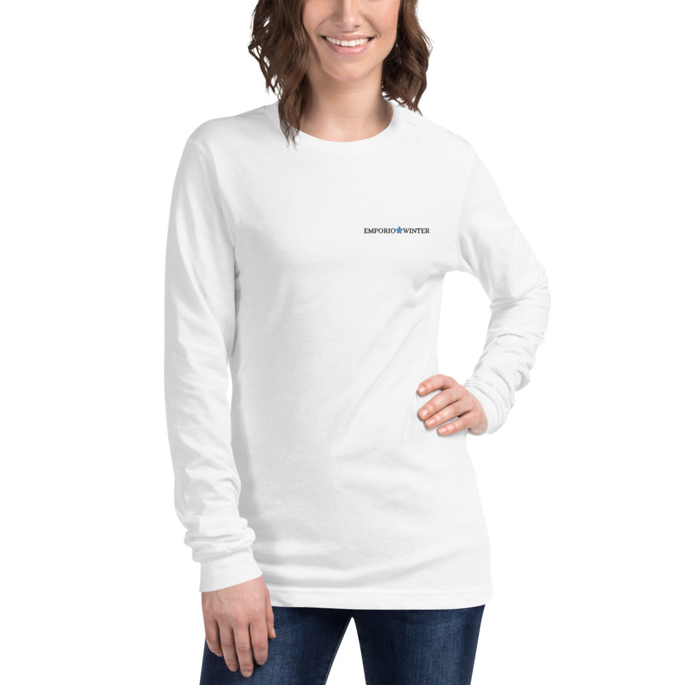 Eco Urban Long Sleeve Unisex T-shirt Embroidered Emporio Winter Black Logo EMPORIO WINTER