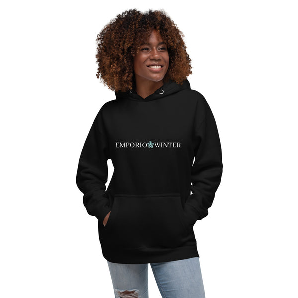 Premium Cotton White Logo Emporio Winter Unisex Hoodie EMPORIO WINTER