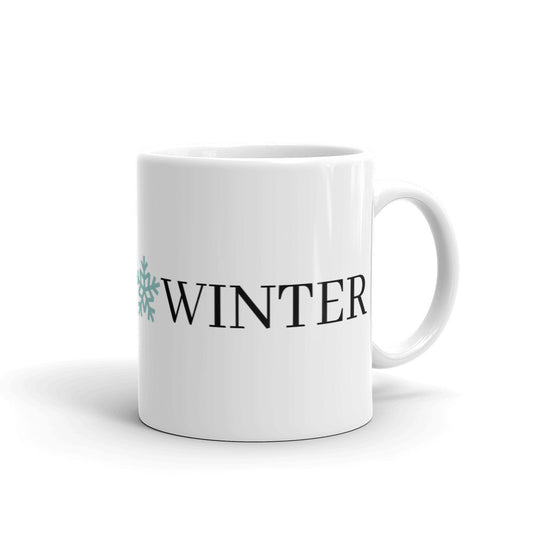 White Glossy Black Logo Emporio Winter 11oz Mug EMPORIO WINTER