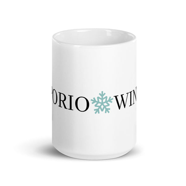 White Glossy Black Logo Emporio Winter 15oz Mug EMPORIO WINTER